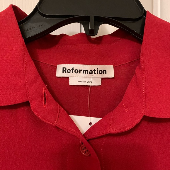 Reformation Lady Ruffle Hem Long Sleeve Minidress - Picture 7 of 9